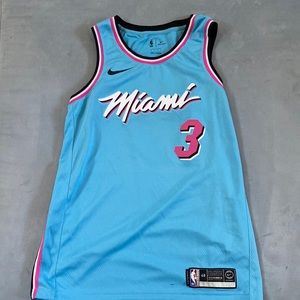 Dwyane Wade Nike Swingman Miami Heat jersey, Teal Alternative color, Size Large